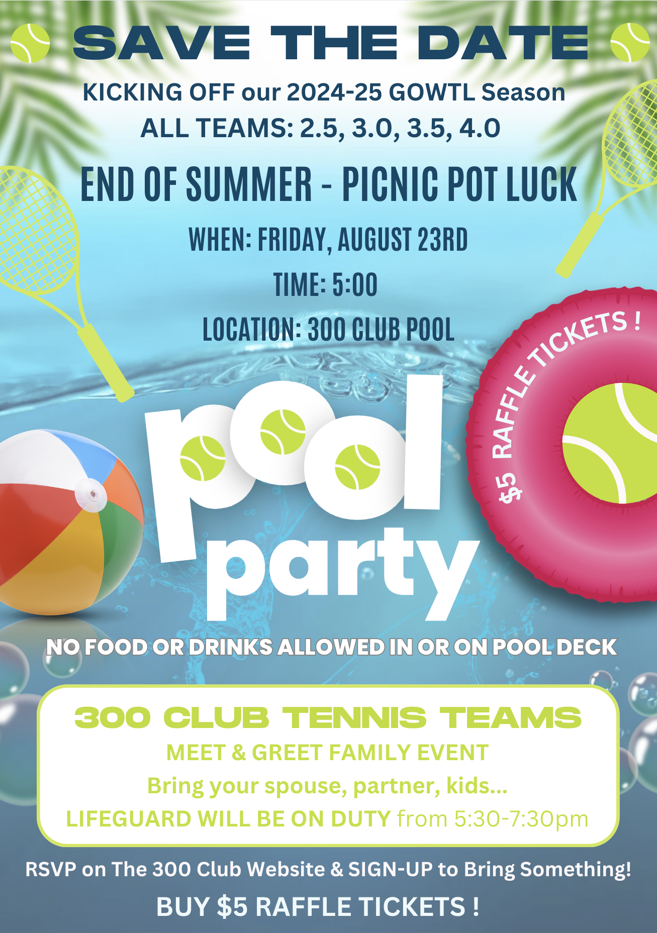 Pool Party - 300 Club Swim and Tennis Club in Gainesville Fl
